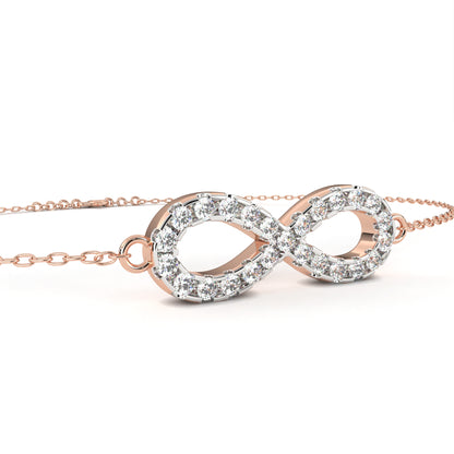 Eternity Halo Lab Grown Diamond Infinity Bracelet