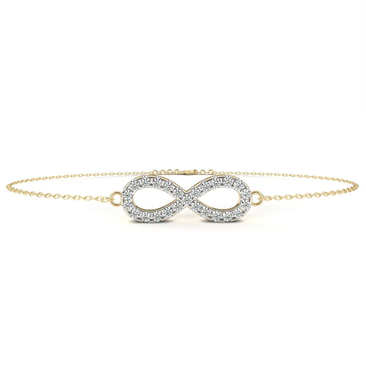 Eternity Halo Lab Grown Diamond Infinity Bracelet - Ophiratbf
