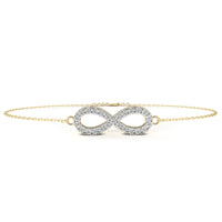 Eternity Halo Lab Grown Diamond Infinity Bracelet - Ophiratbf