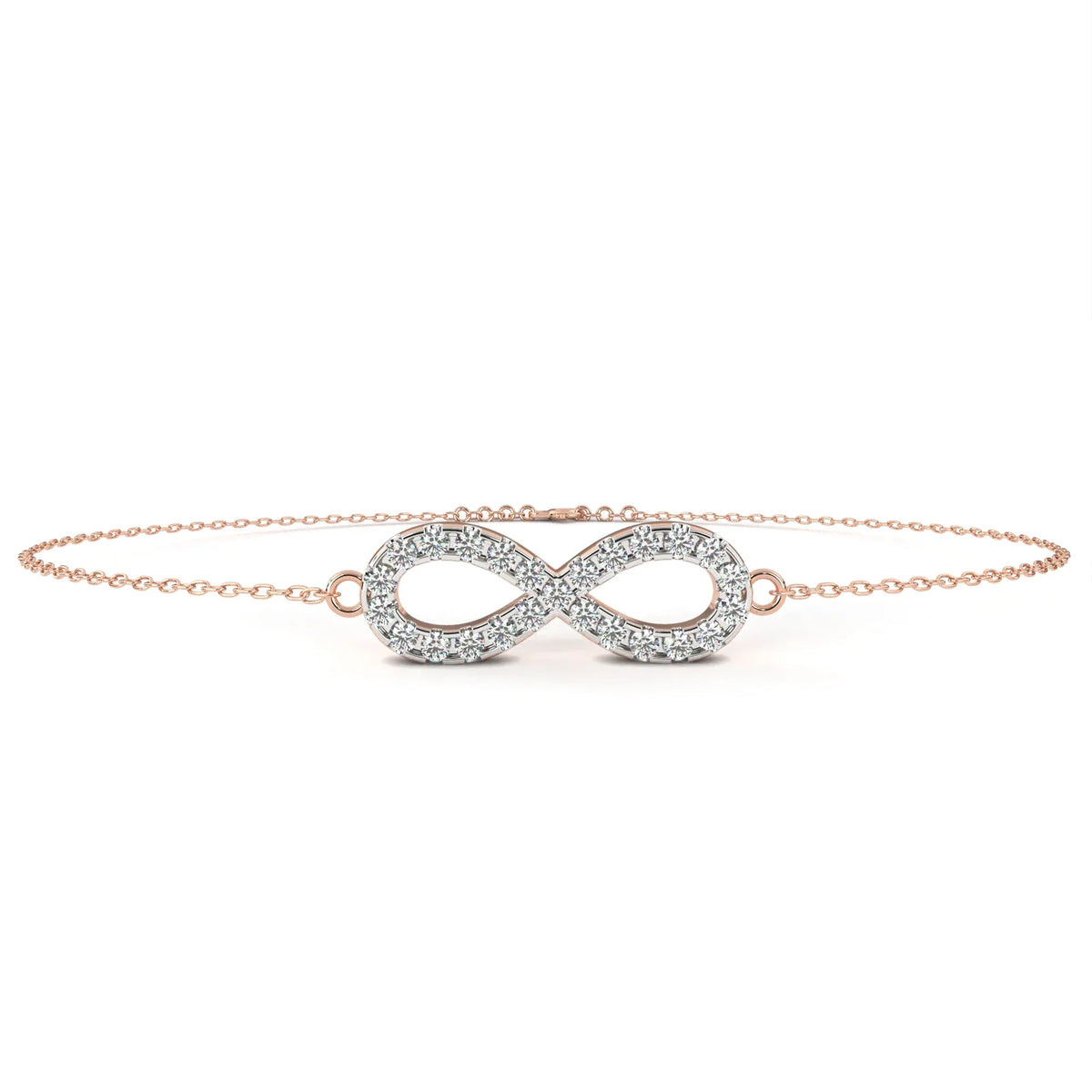 Eternity Halo Lab Grown Diamond Infinity Bracelet - Ophiratbf