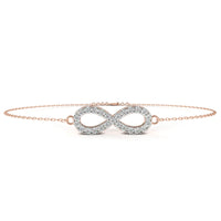 Eternity Halo Lab Grown Diamond Infinity Bracelet - Ophiratbf
