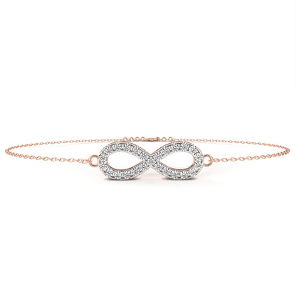 Eternity Halo Lab Grown Diamond Infinity Bracelet