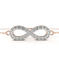 Eternity Halo Lab Grown Diamond Infinity Bracelet - Ophiratbf