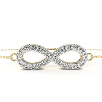 Eternity Halo Lab Grown Diamond Infinity Bracelet - Ophiratbf