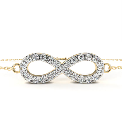Eternity Halo Lab Grown Diamond Infinity Bracelet