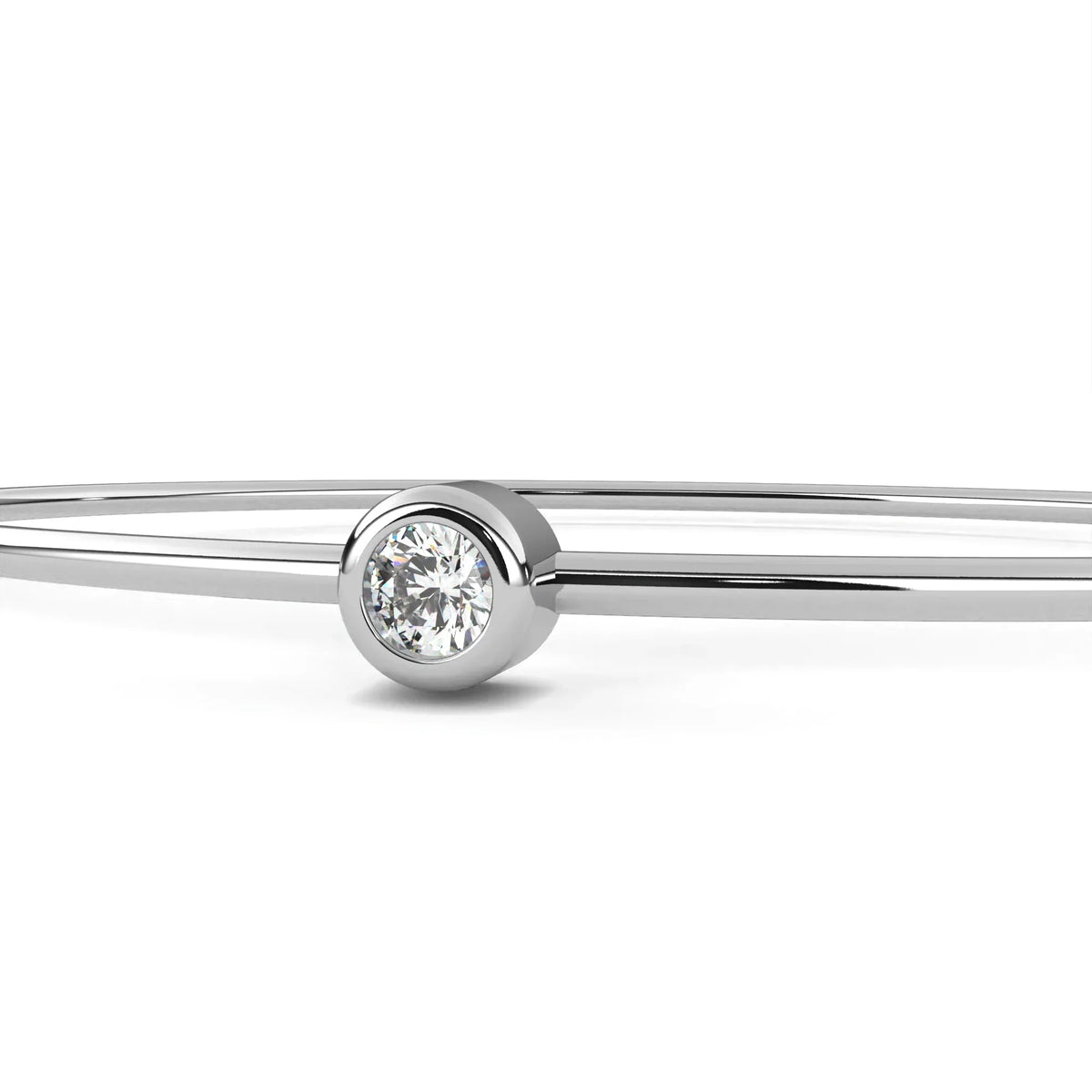 Solis Solitaire Lab Grown Diamond Bangle - Ophiratbf