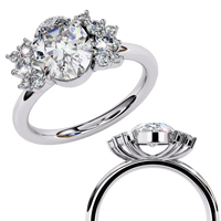 Fleuris Round Lab Grown Diamond Ring - Ophiratbf