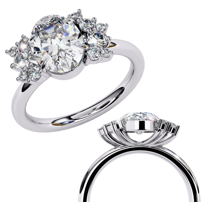 Fleuris Round Lab Grown Diamond Ring