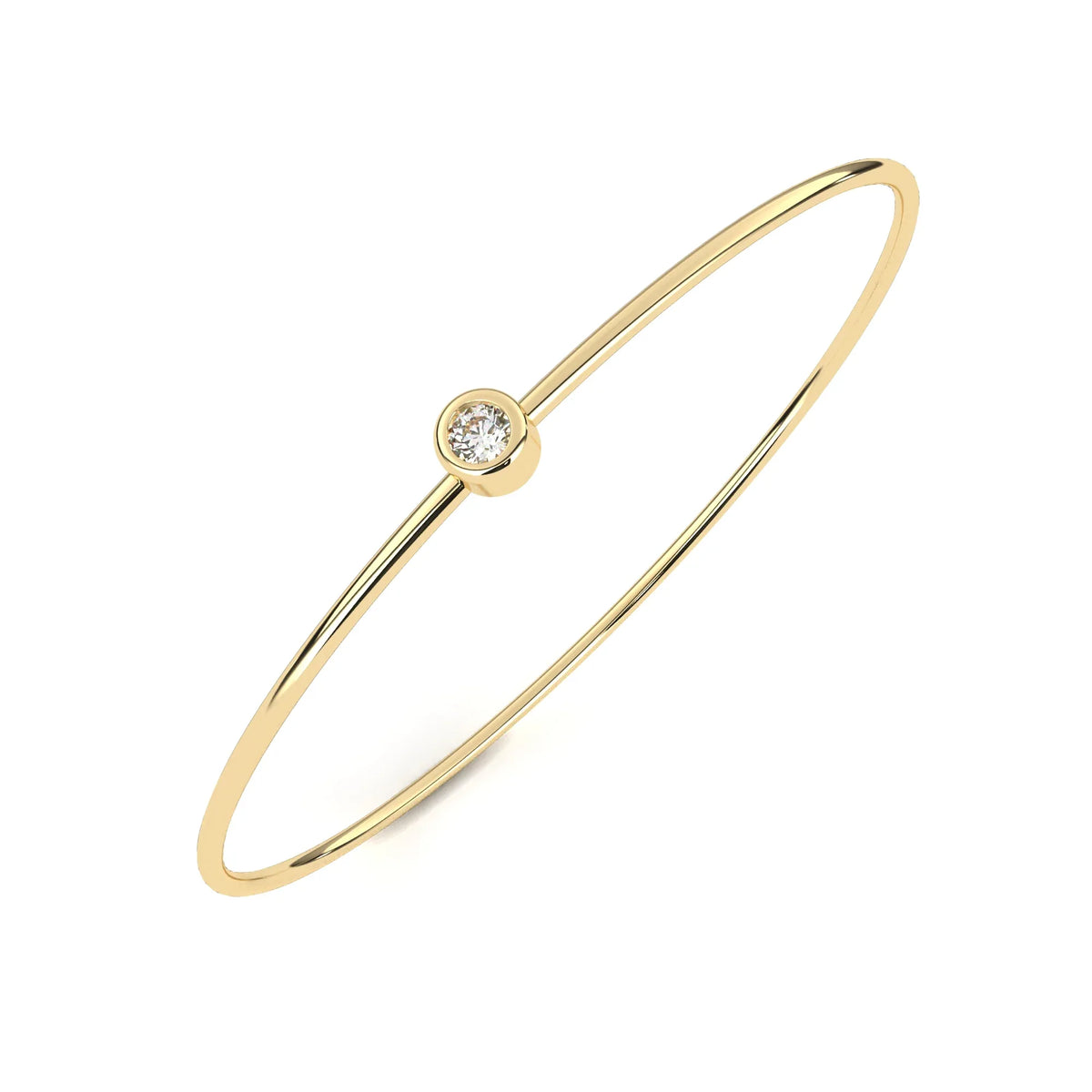 Solis Solitaire Lab Grown Diamond Bangle - Ophiratbf