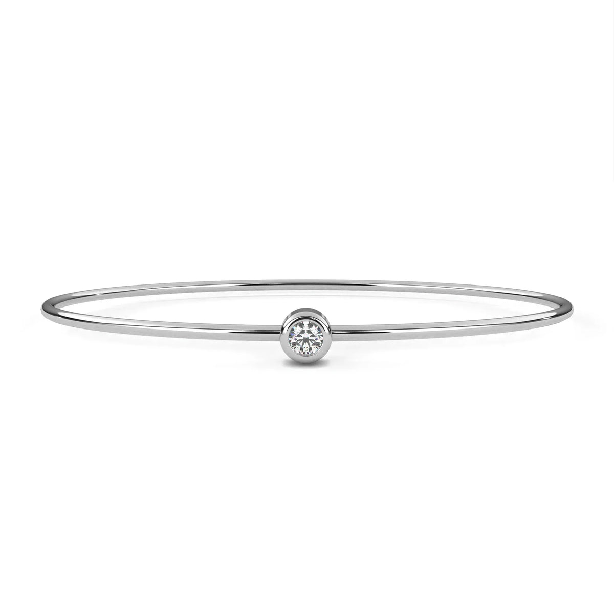 Solis Solitaire Lab Grown Diamond Bangle - Ophiratbf