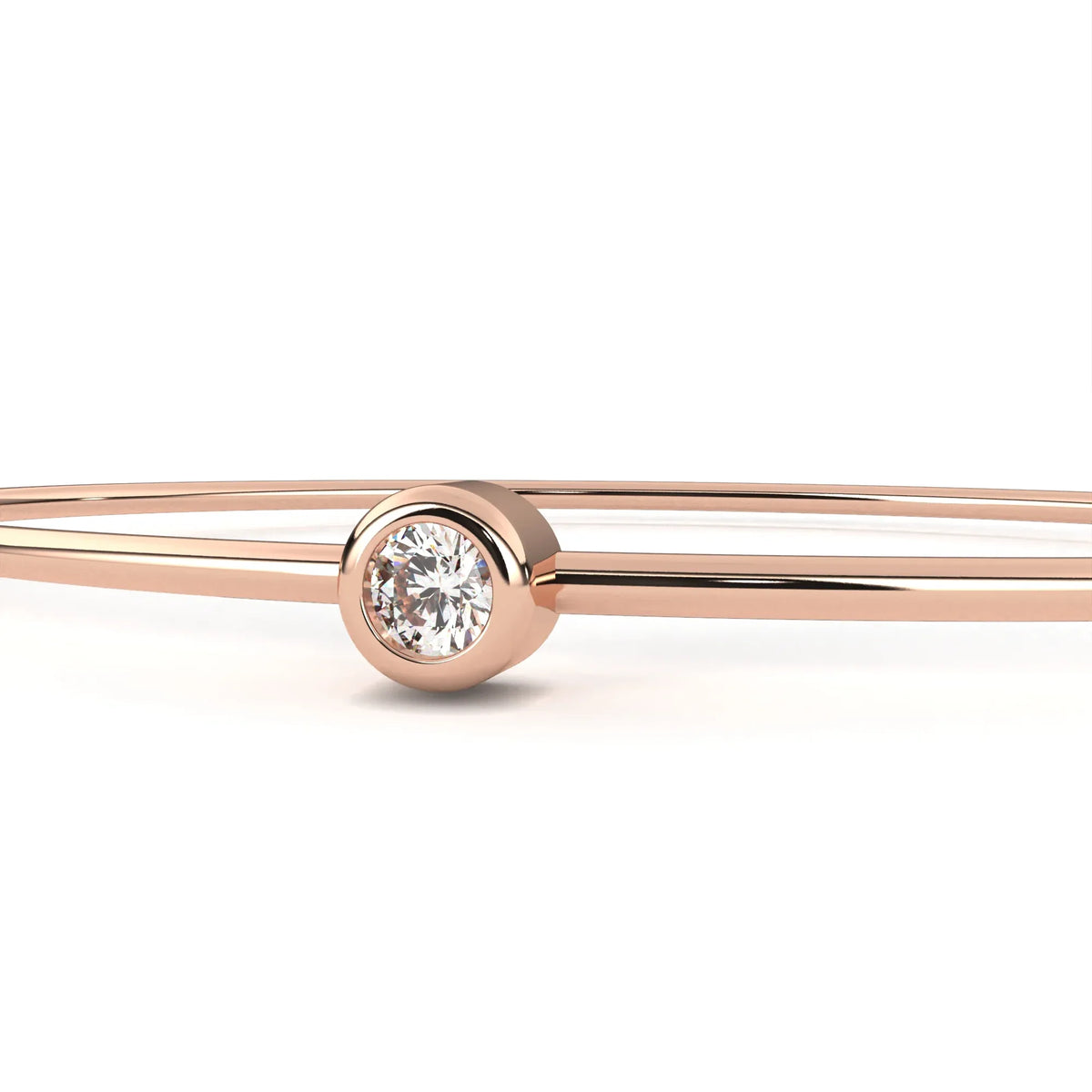 Solis Solitaire Lab Grown Diamond Bangle - Ophiratbf