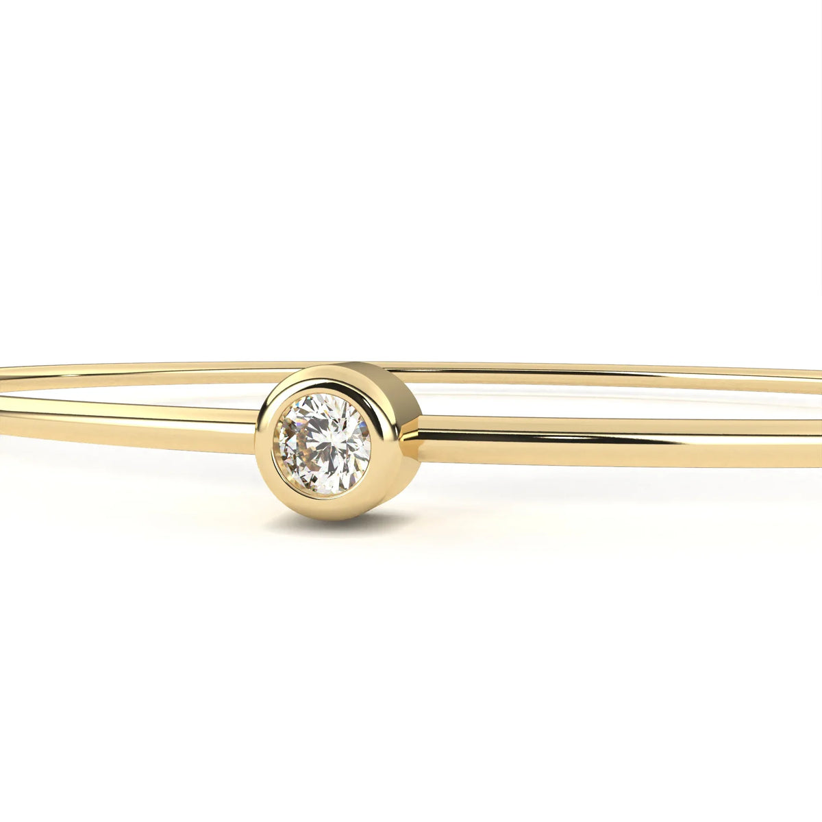 Solis Solitaire Lab Grown Diamond Bangle - Ophiratbf
