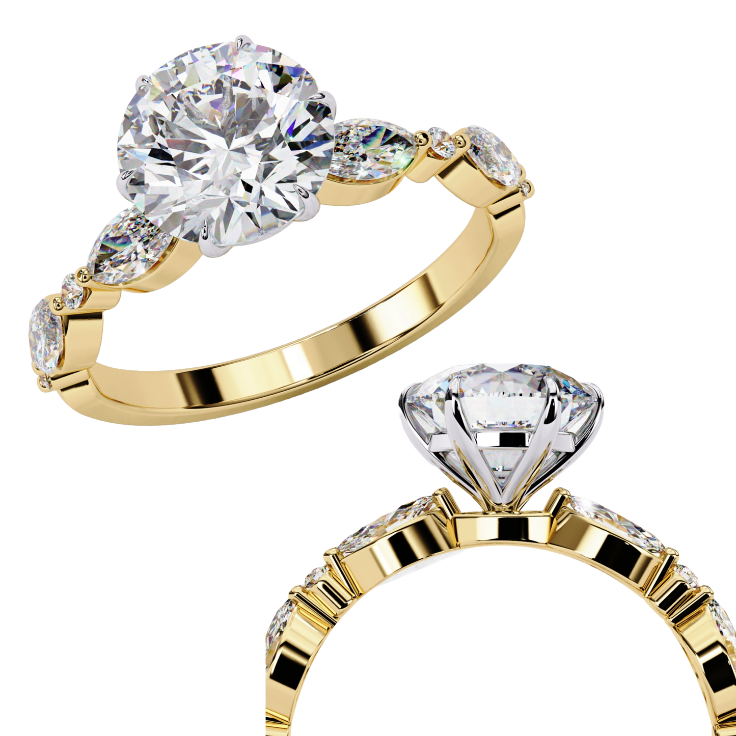 aurora marquise solitaire ring