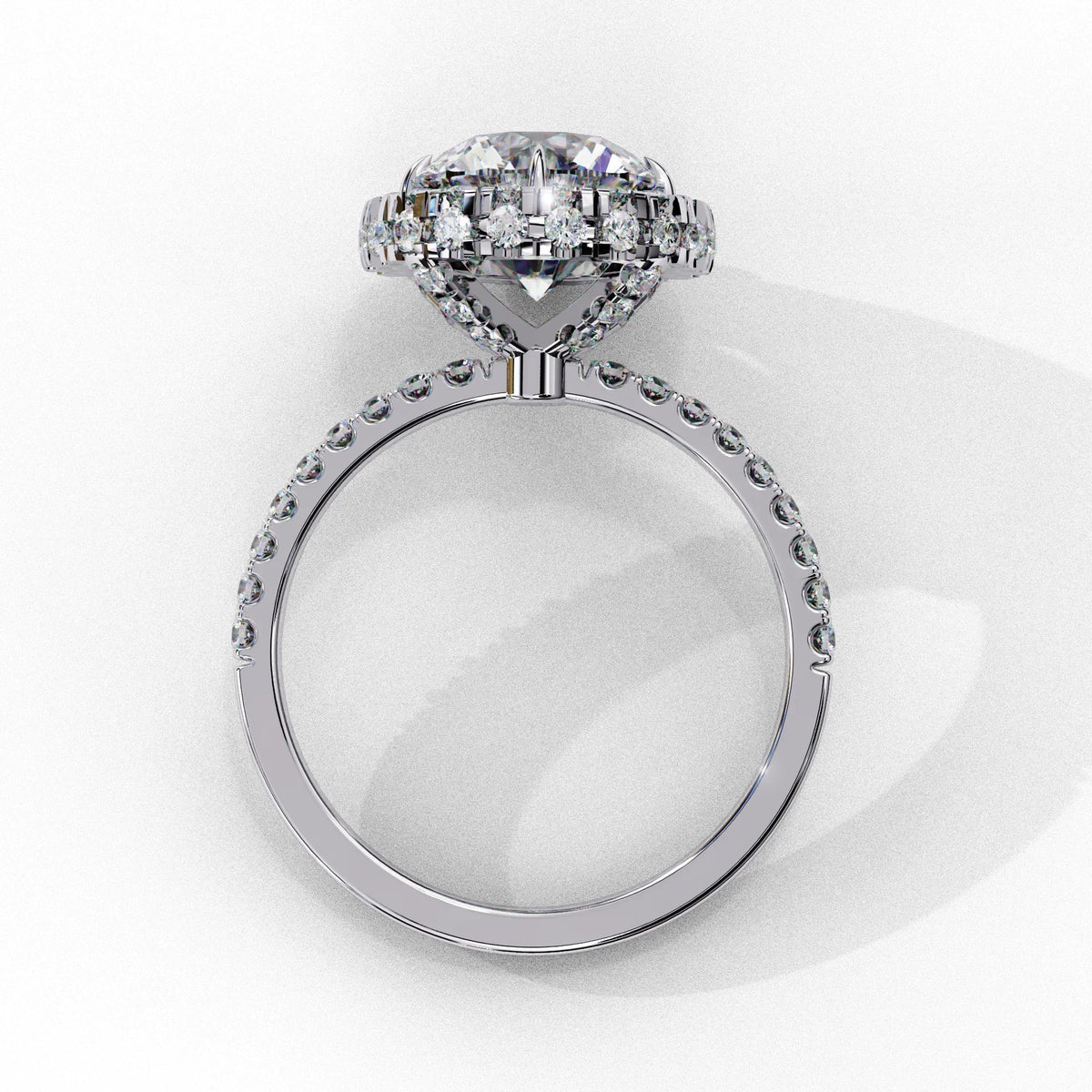 Crown Jewel Round Lab Grown Diamond Ring - Ophiratbf