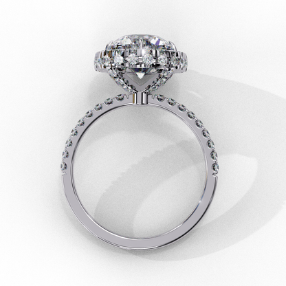 Crown Jewel Round Lab Grown Diamond Ring