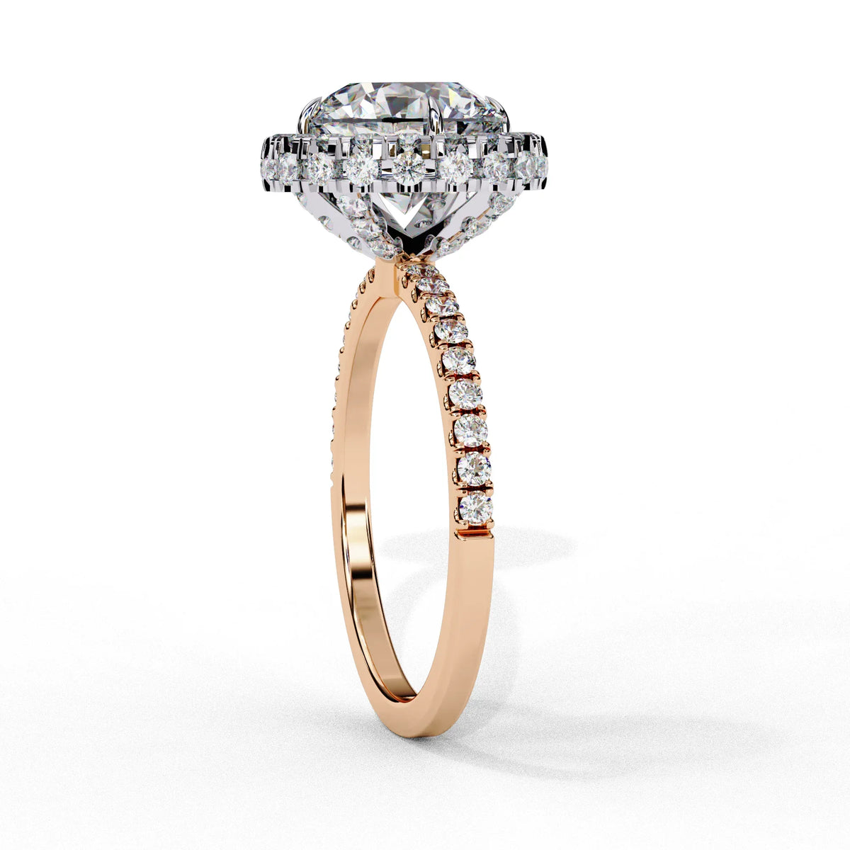 Crown Jewel Round Lab Grown Diamond Ring - Ophiratbf