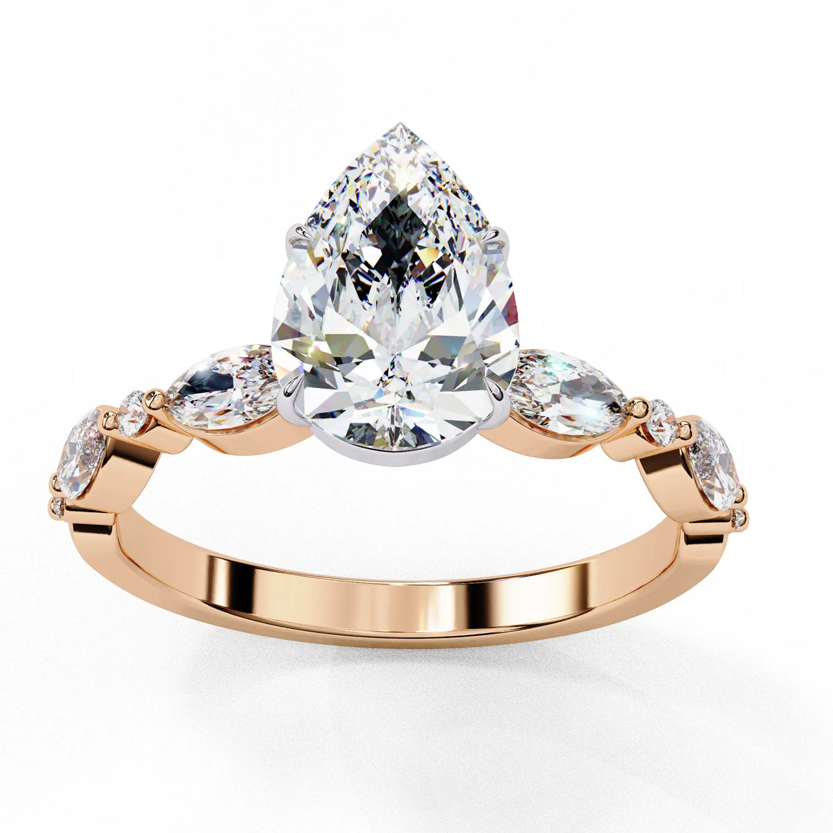 Elara Pear Dewdrop Ring - Ophiratbf