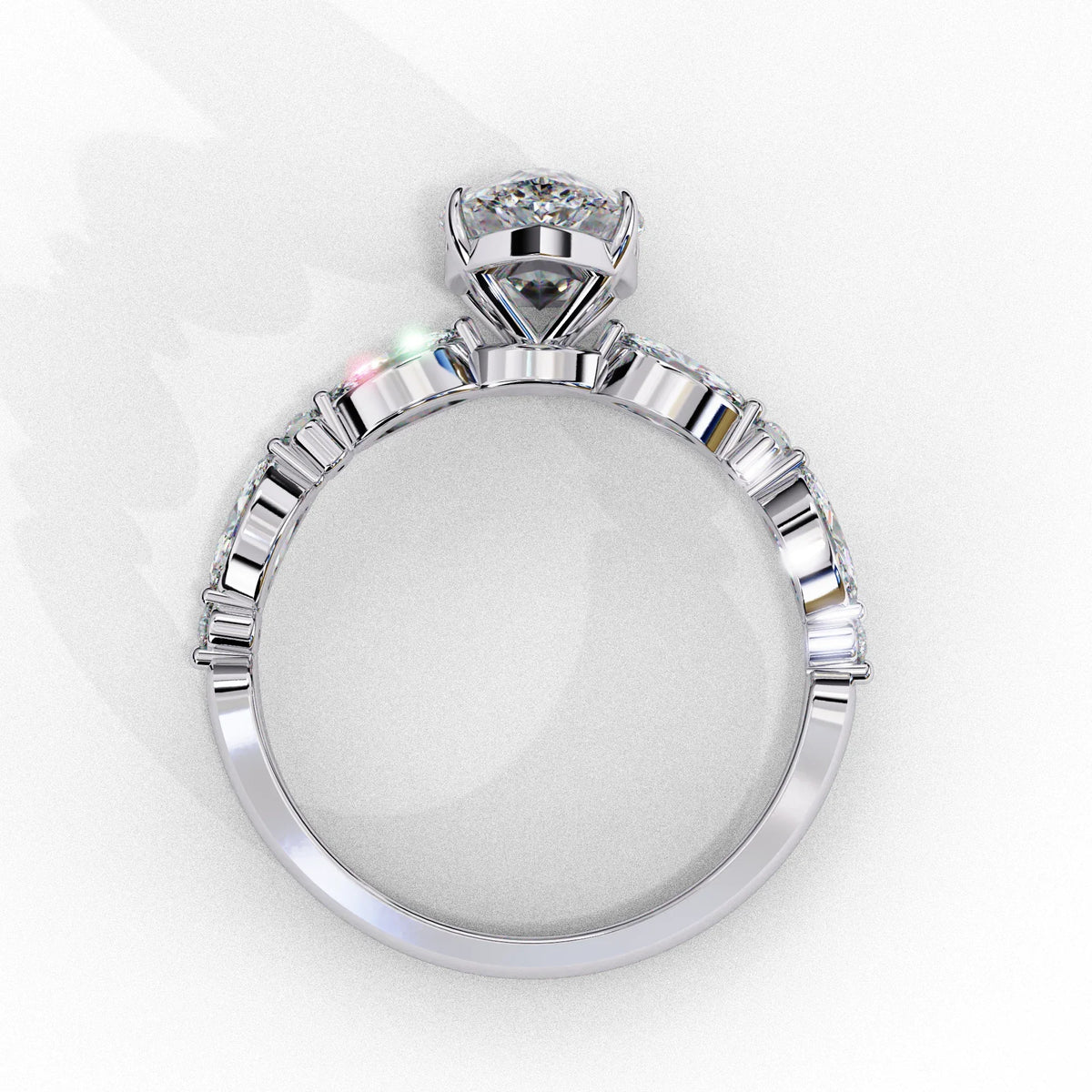 Elara Pear Dewdrop Ring - Ophiratbf