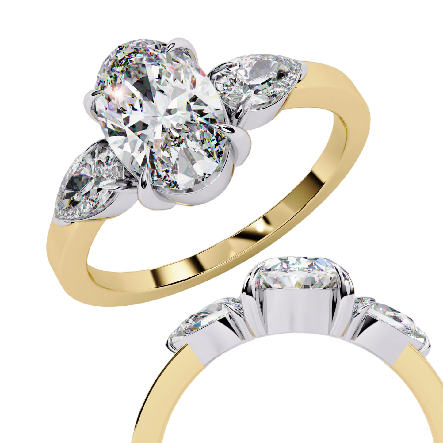 sylvie oval embrace trilogy ring