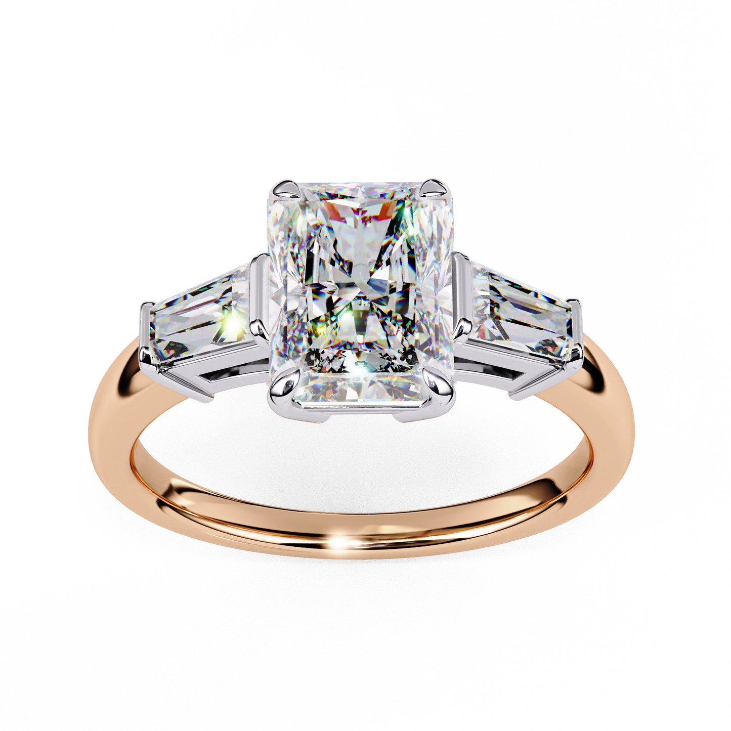 radiant éclat lab grown diamond ring