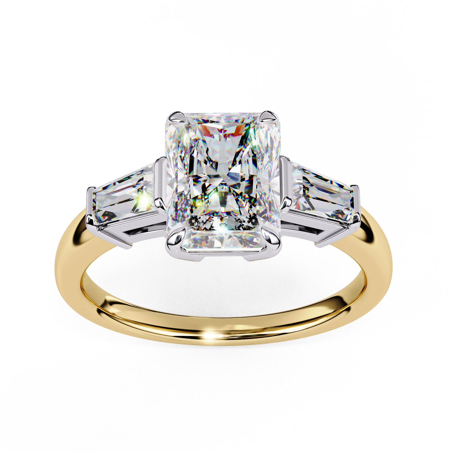 radiant éclat lab grown diamond ring