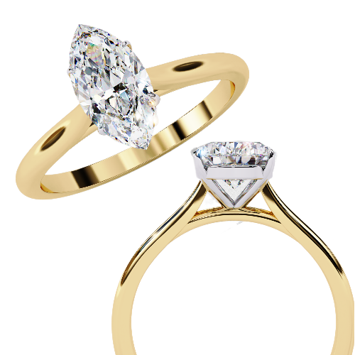 ophira lab grown diamond marquise solitaire ring
