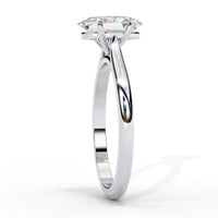 Oval Shape Lab Grown Diamond Solitaire Ring - Ophiratbf