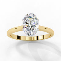 Oval Shape Lab Grown Diamond Solitaire Ring - Ophiratbf