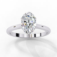 Oval Shape Lab Grown Diamond Solitaire Ring - Ophiratbf
