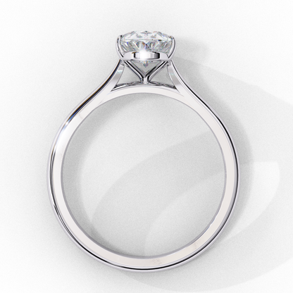 Oval Shape Lab Grown Diamond Solitaire Ring