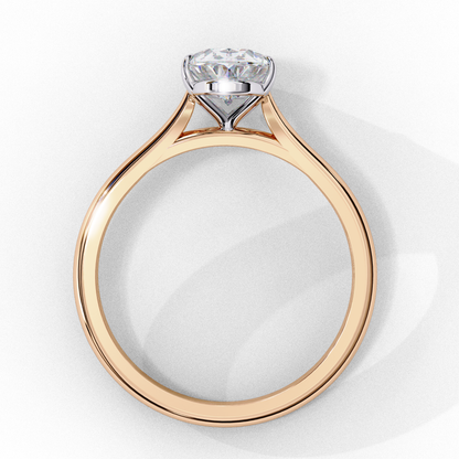 Oval Shape Lab Grown Diamond Solitaire Ring