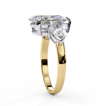 Lunaria Pear Petal Ring