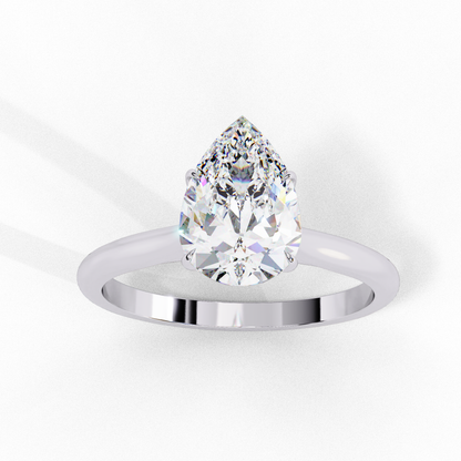 Pear Cut Lab Grown Diamond Ring