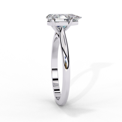 Pear Cut Lab Grown Diamond Ring
