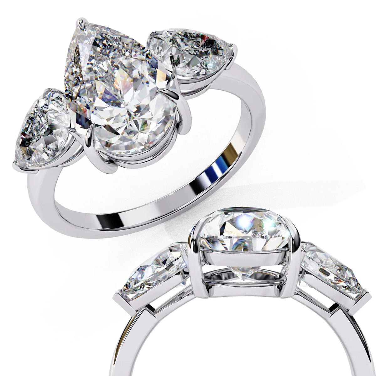 Lunaria Pear Petal Ring - Ophiratbf