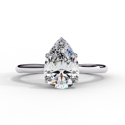 Pear Cut Lab Grown Diamond Ring