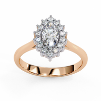 Marquise Lab grown diamond Halo Ring - Ophiratbf