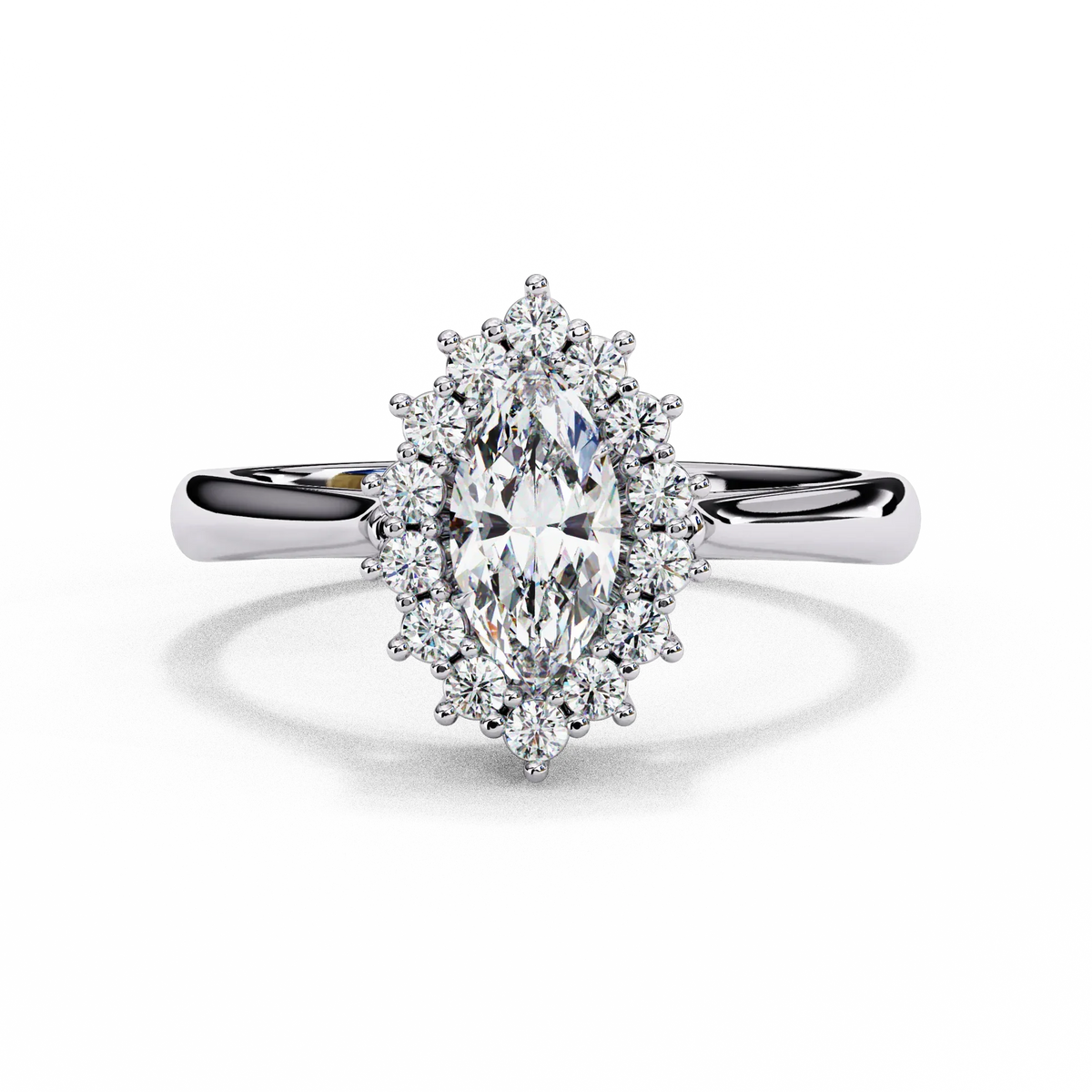 Marquise Lab grown diamond Halo Ring - Ophiratbf