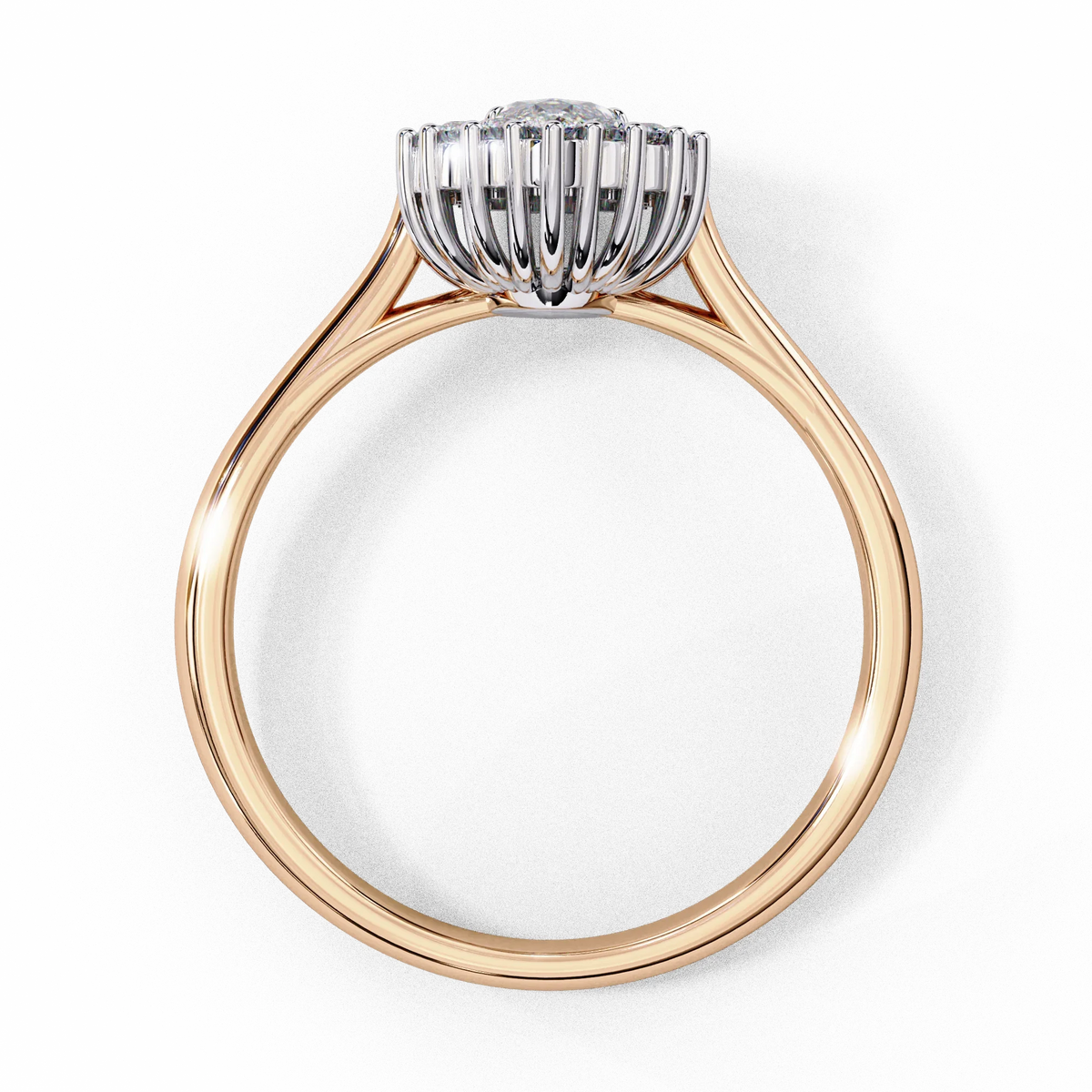 Marquise Lab grown diamond Halo Ring - Ophiratbf