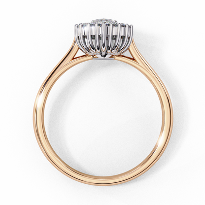 Marquise Lab grown diamond Halo Ring
