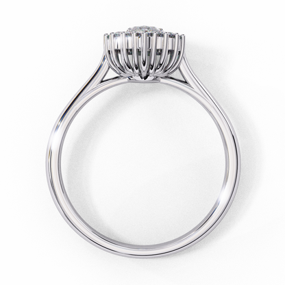 Marquise Lab grown diamond Halo Ring