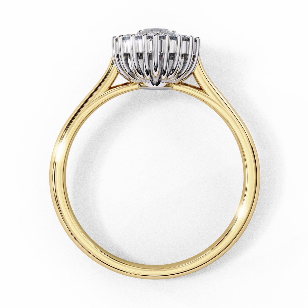 Marquise Lab grown diamond Halo Ring - Ophiratbf