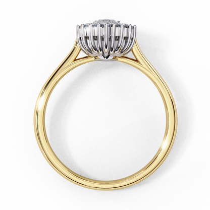 Marquise Lab grown diamond Halo Ring