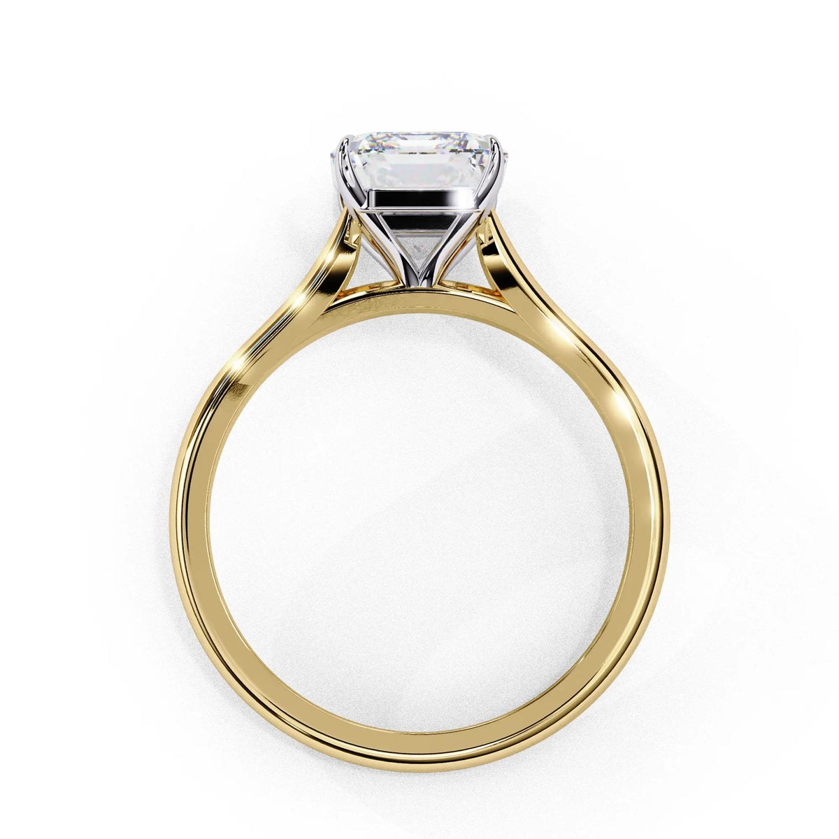 Radiant Shape Lab Grown Diamond Solitaire Ring - Ophiratbf