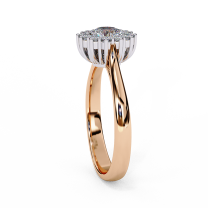 Aurelia Oval Halo Lab Grown Diamond Ring