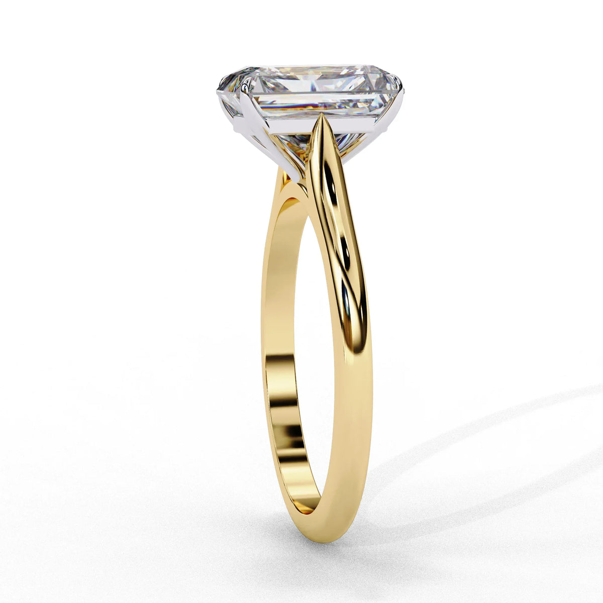 Radiant Shape Lab Grown Diamond Solitaire Ring - Ophiratbf