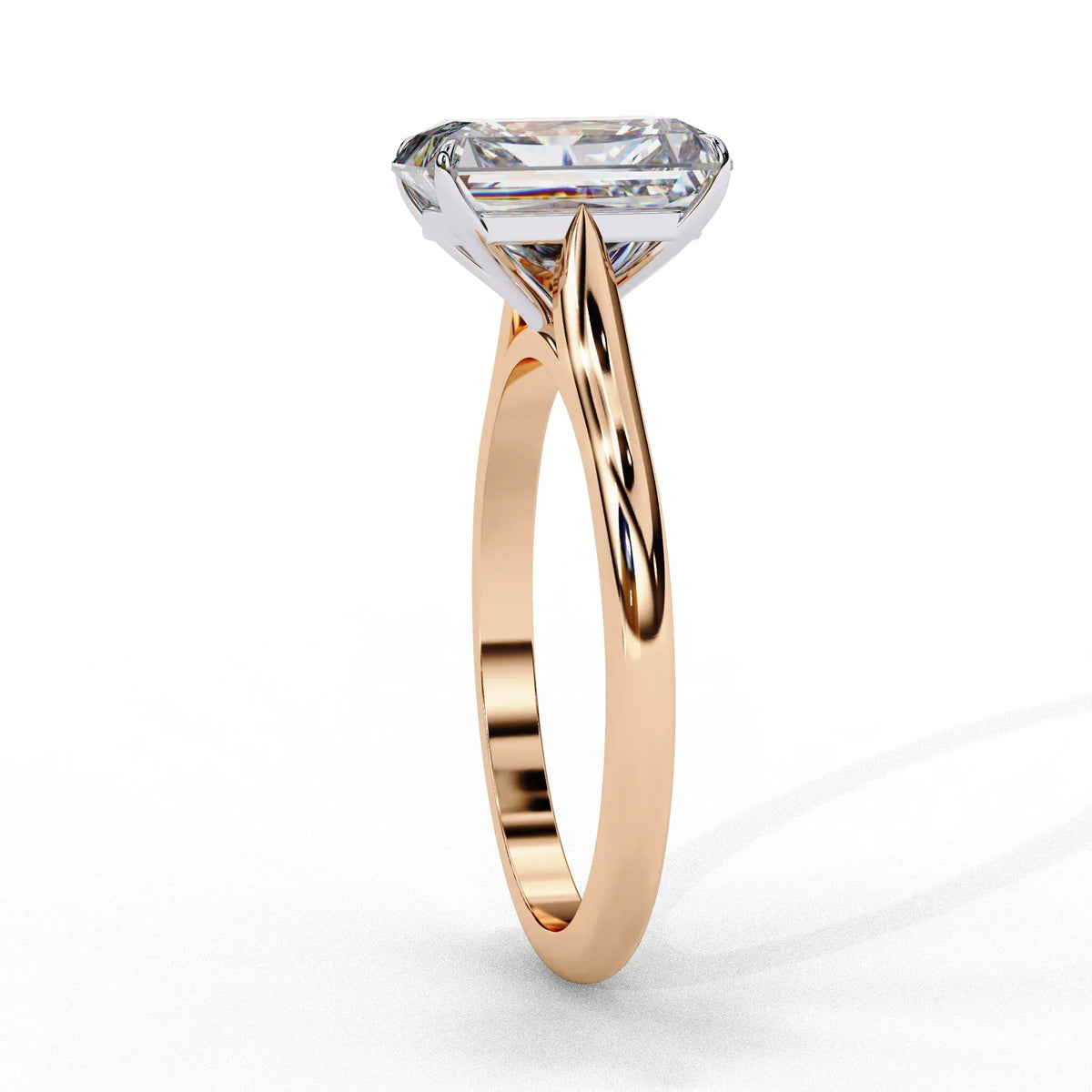 Radiant Shape Lab Grown Diamond Solitaire Ring - Ophiratbf