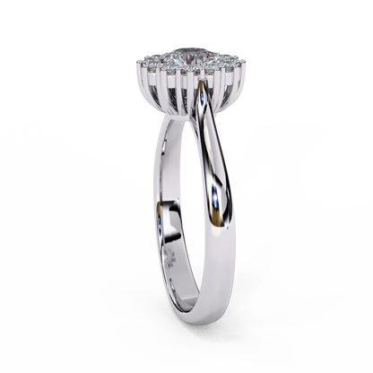 Aurelia Oval Halo Lab Grown Diamond Ring