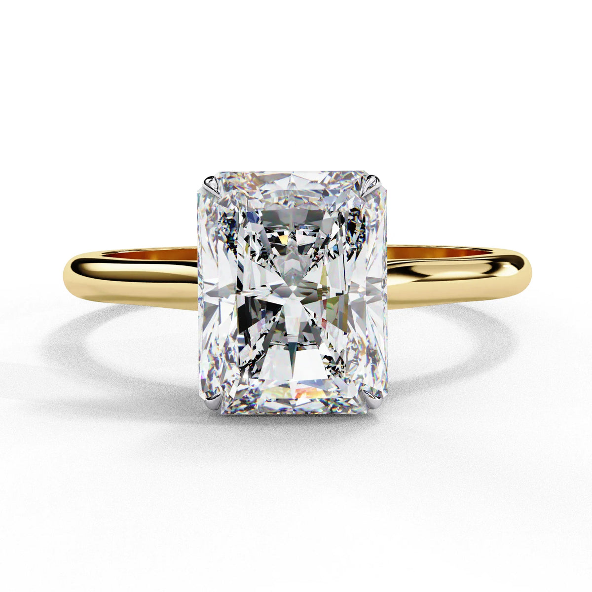 Radiant Shape Lab Grown Diamond Solitaire Ring - Ophiratbf