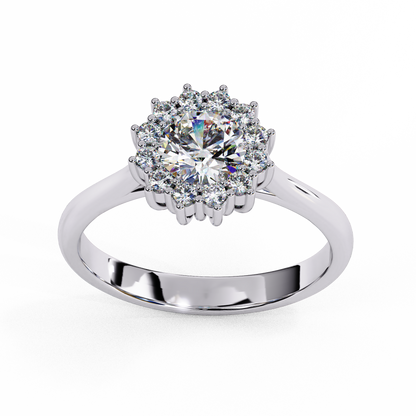 Aurelia Oval Halo Lab Grown Diamond Ring